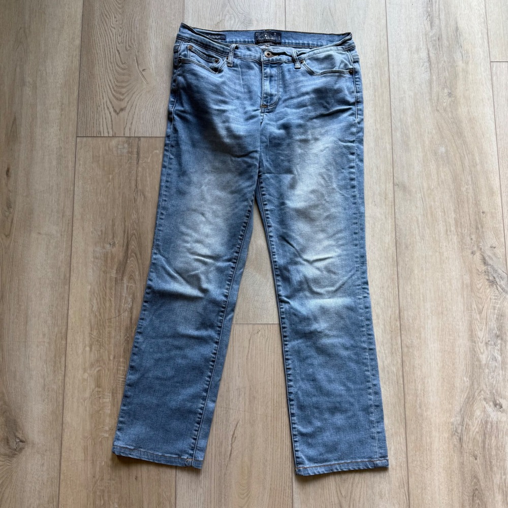 Lucky Brand Sweet Straight Jeans Medium Wash Stretch Denim Blue Women's 8-29 EUC